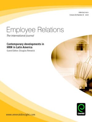 cover image of Employee Relations, Volume 31, Issue 3